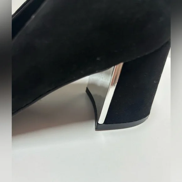 Jones New York Aurdeena Women's Black Suede Square Toe Block Heel - Size 6.5M - Picture 5 of 8